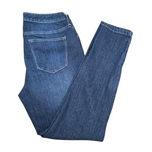 New Directions Dark Wash Skinny‎ Jeans Zipper Detail Womens Sz 10R